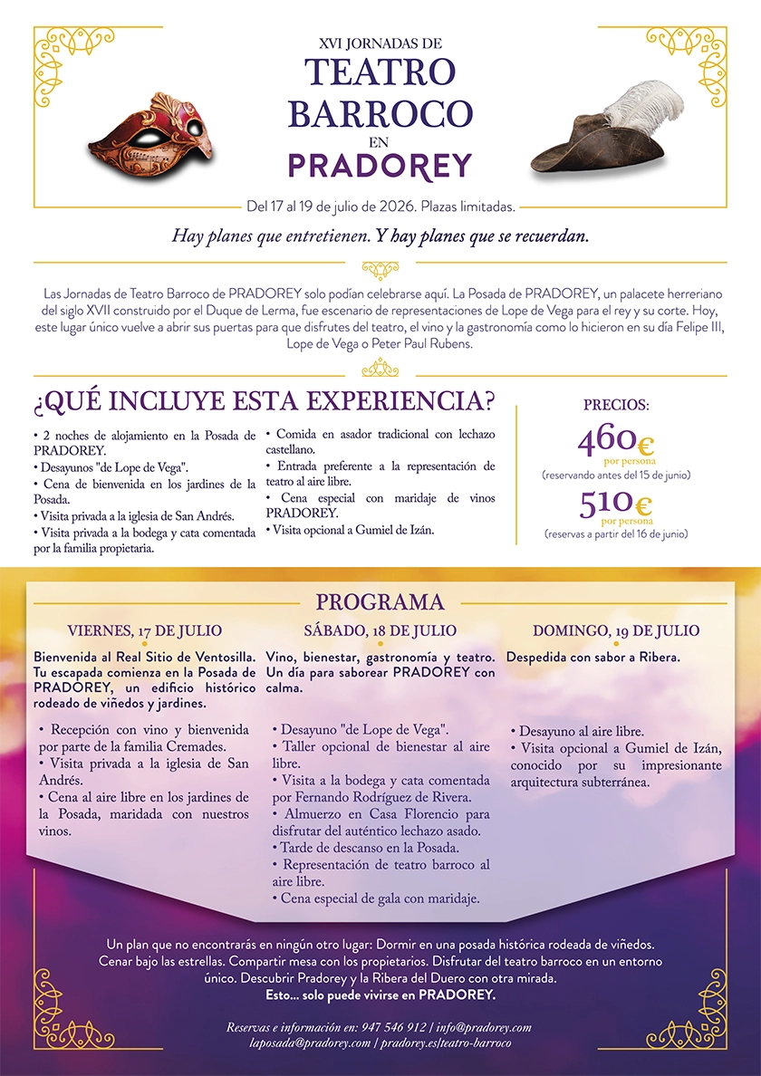 Dos noches, una cita única y una experiencia que solo se vive en Pradorey