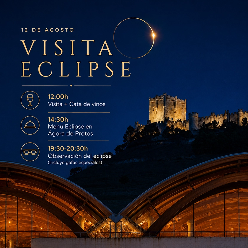 Eclipse solar del 12 de agosto desde el viñedo: la nueva experiencia enoturística de Bodegas Protos
