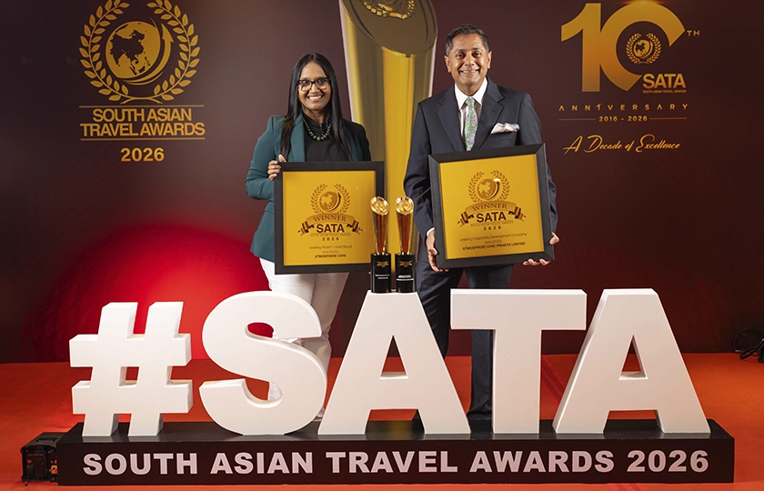 Atmosphere Core celebra dos galardones en los South Asian Travel Awards 2026